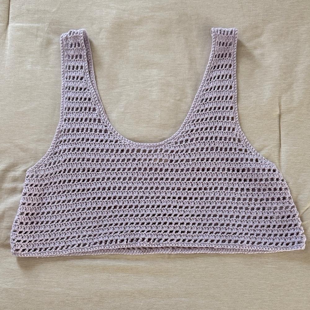 La Hearts Lavender Crochet Top
